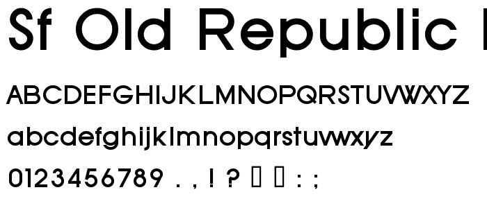 SF Old Republic Bold font